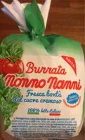 Mängden socker i Burrata Nonno Nanni