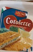 Mängden socker i Cotolette di pollo agli spinaci