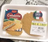 Mängden socker i Cotolette di pollo agli spinaci