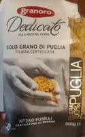 Mängden socker i N° 260 Fusilli Granoro Dedicato