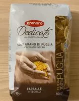 Mängden socker i Farfalle integrali