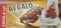 Mängden socker i Gâteau moelleux cacao fourrage au lait