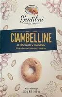 Mängden socker i Ciambelline al vino rosso e mandorle