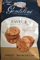 Mängden socker i Favole con gocce di cioccolato