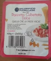 Mängden socker i Pancetta cubettata dolce