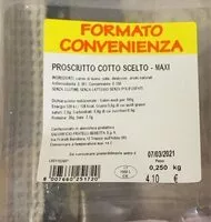 Mängden socker i Prosciutto cotto scelto