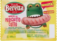 Mängden socker i Würstel con prosciutto cotto