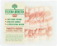Mängden socker i Filiera beretta pancetta riserva stagionata minimo mesi