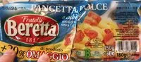 Mängden socker i Pancetta dolce a cubetti senza glutine