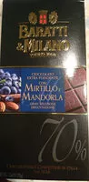 Mängden socker i Cioccolato extra fondente con mirtillo e mandorla