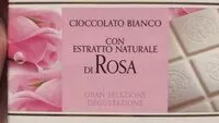 Mängden socker i cioccolato bianco con estratto naturale di rosa