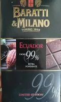 Mängden socker i Tablette chocolat noir 99% cacao