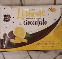 Mängden socker i Filetti di limone conditi e ricoperti al cioccolato