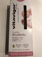 Mängden socker i Vita Vigor Grissini Garlic