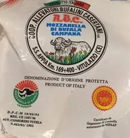 Mängden socker i Mozzarella di bufala campana