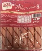 Mängden socker i Wütstel di pollo e tacchino