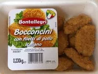 Mängden socker i Bocconcini con filetti di pollo italiano