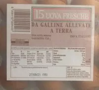 Mängden socker i 15 uova fresche da galline allevate a terra