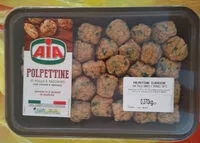 Mängden socker i Polpettine di pollo e tacchino con carote e spinaci