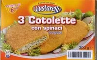 Mängden socker i Cotolette con spinaci (surgelate)