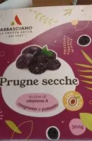 Mängden socker i Prugne secche