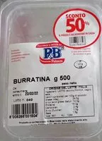 Mängden socker i Burratina