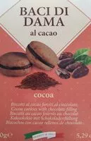 Mängden socker i Baci Di dama Al cacao