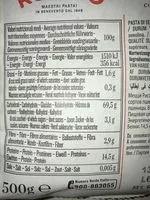 Mängden socker i Rummo Mezzi Rigatoni no 51