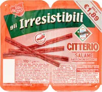 Mängden socker i Gli irresistibili salame bastoncini piccanti