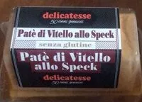 Mängden socker i Pate di vitello allo speck