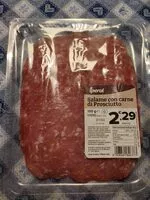 Mängden socker i Salame con carne di Prosciutto