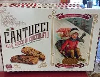 Mängden socker i Cantucci alle gocce di cioccolato
