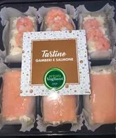 Mängden socker i Tartine gamberi e salmone