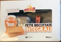 Mängden socker i Fette biscottate integrali