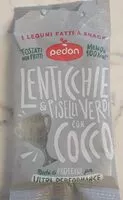 Mängden socker i Lenticchie e piselli verdi con cocco