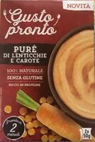 Mängden socker i Purè di lenticchie e carote