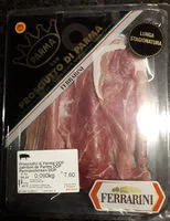 Mängden socker i Prosciutto di Parma DOP