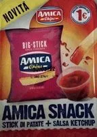 Mängden socker i Amica snack Stick di patatine salsa ketcup