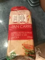 Mängden socker i Pan carré