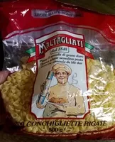 Mängden socker i 200 conchigliette rigate