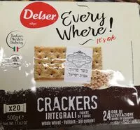 Mängden socker i Delser Crackers Integrali 500G