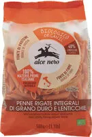 Mängden socker i Penne rigate integrali di grano duro e lenticchie