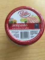 Mängden socker i Antipasto con tonno in salsa