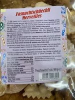 Mängden socker i Fasnachtschüechli marveilles