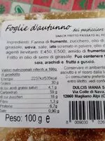 Mängden socker i Foglie d'autunno