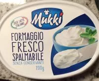 Mängden socker i Formaggio fresco spalmabile