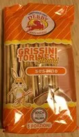 Mängden socker i Grissini torinesi stirati al sesamo