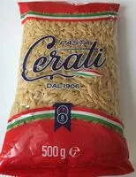 Mängden socker i Cerati Risone Pasta 500G