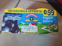 Mängden socker i Yogurt mirtillo