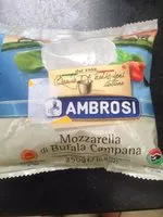 Mängden socker i Mozzarella di bufala campana